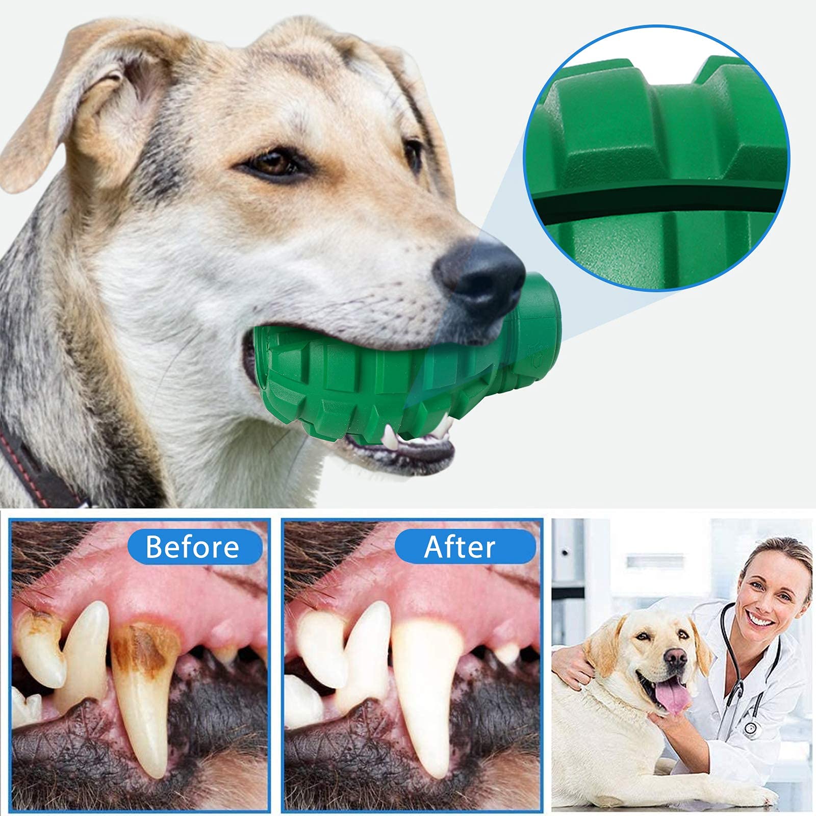 PETOPIA versatile-size dog toy fits puppies to adults.