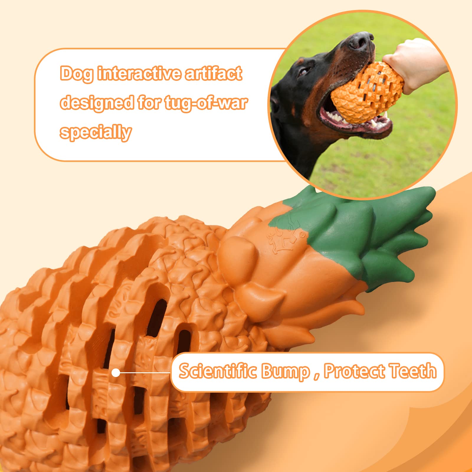 PETOPIA textured pineapple chew toy designed for extended play.