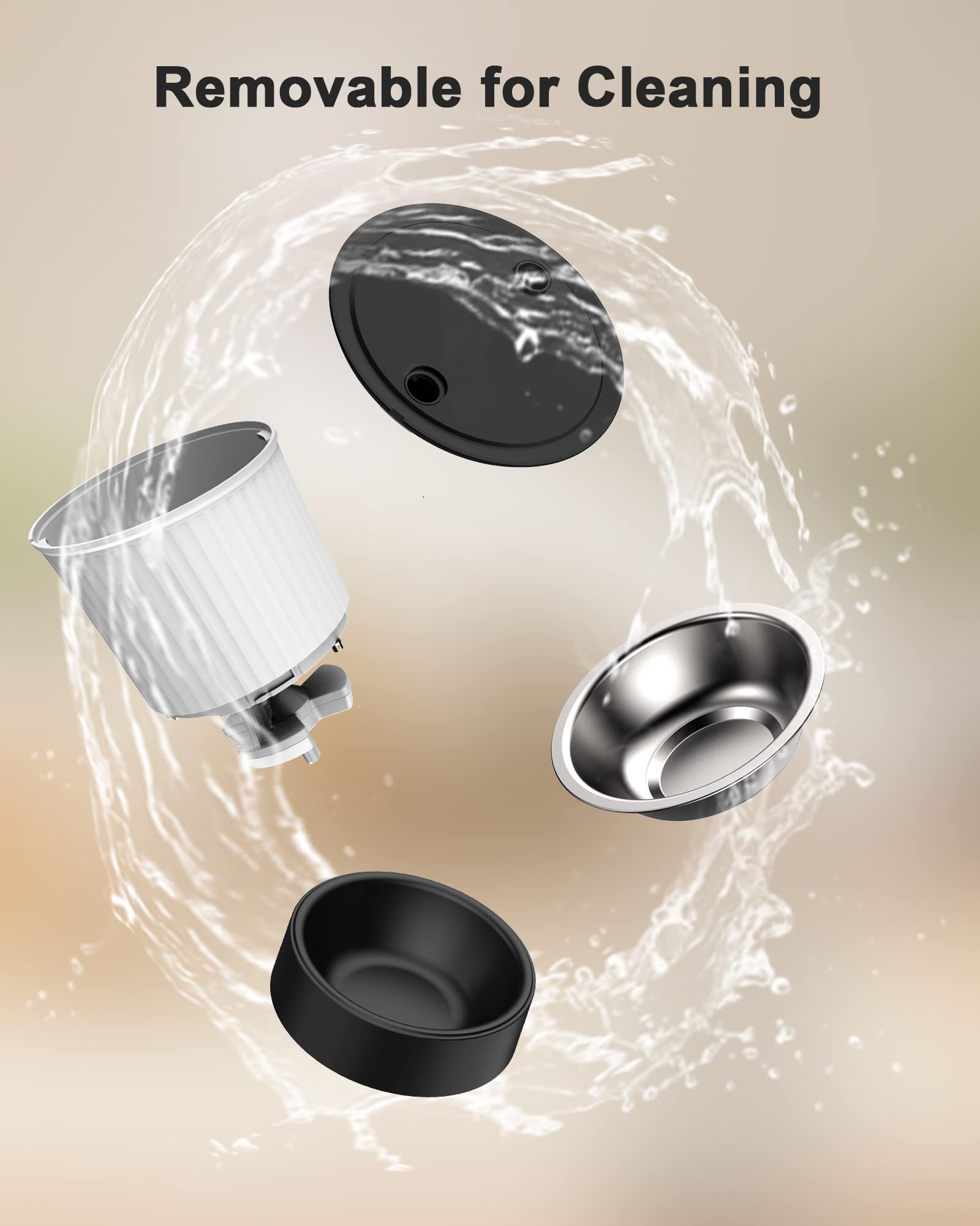 Petory dishwasher-safe hopper and bowl simplify cleaning after pet meals.