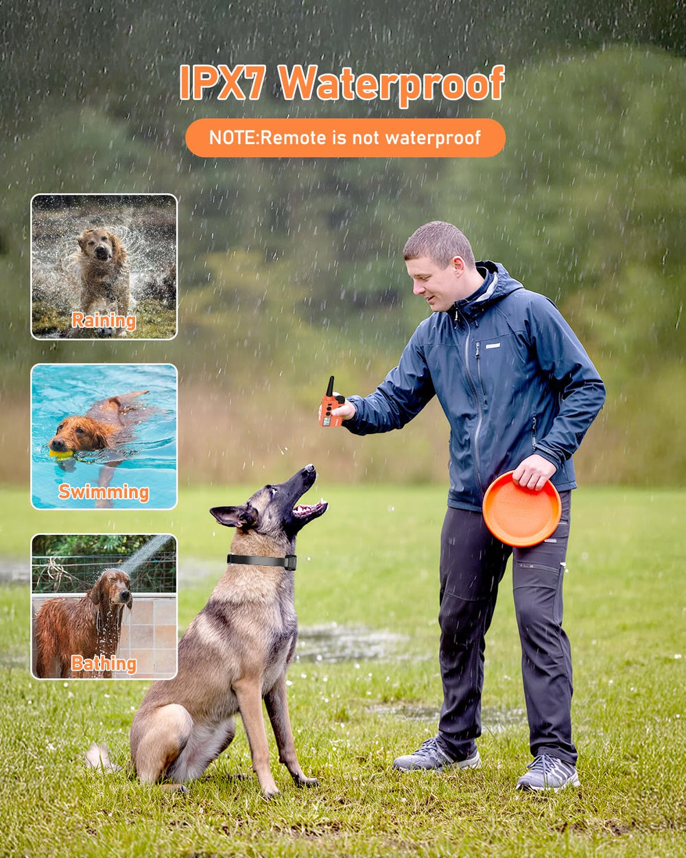 Petory waterproof receiver with safety lock for secure use