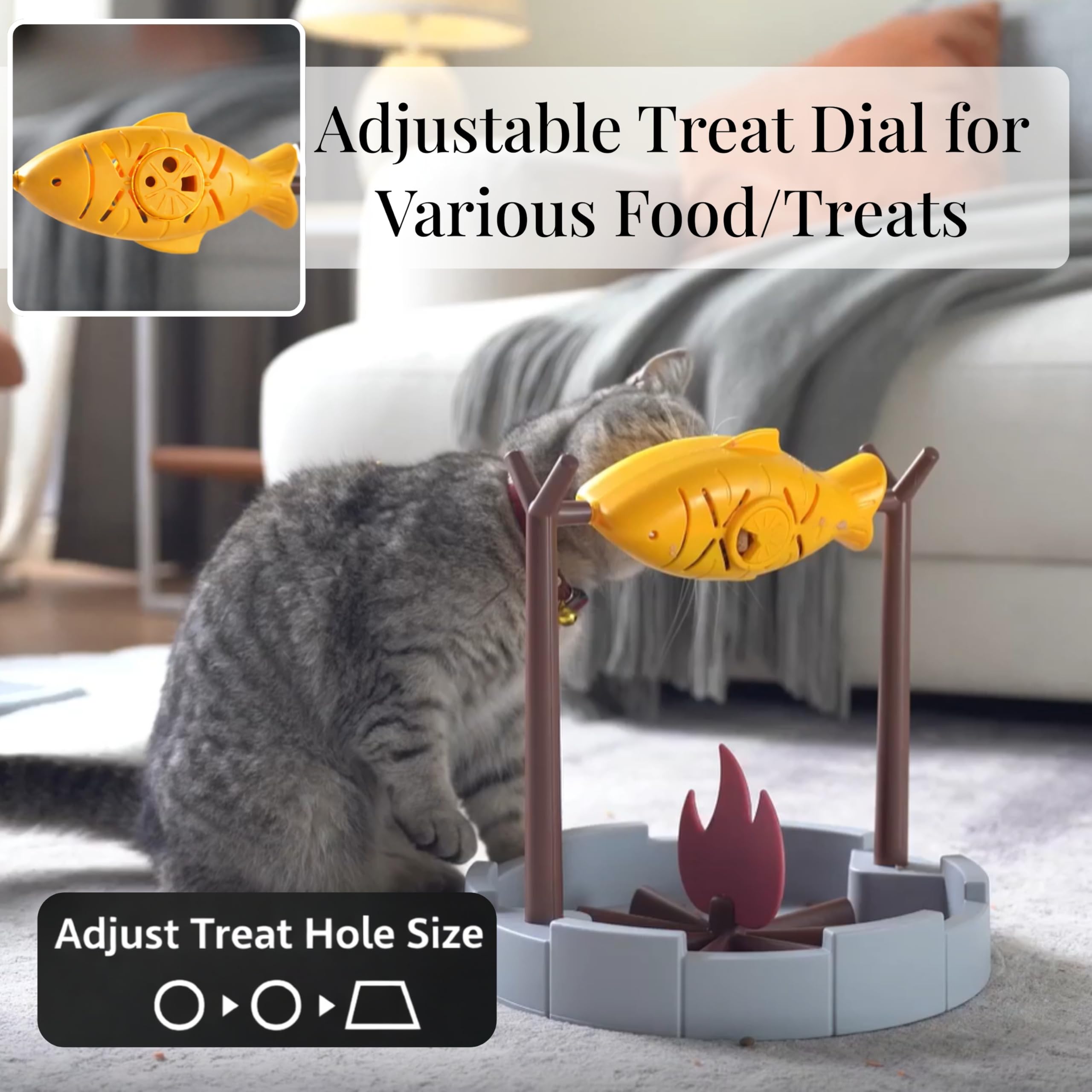 PetPals eye-catching-yellow-campfire-design attracts attention during fun mealtime sessions