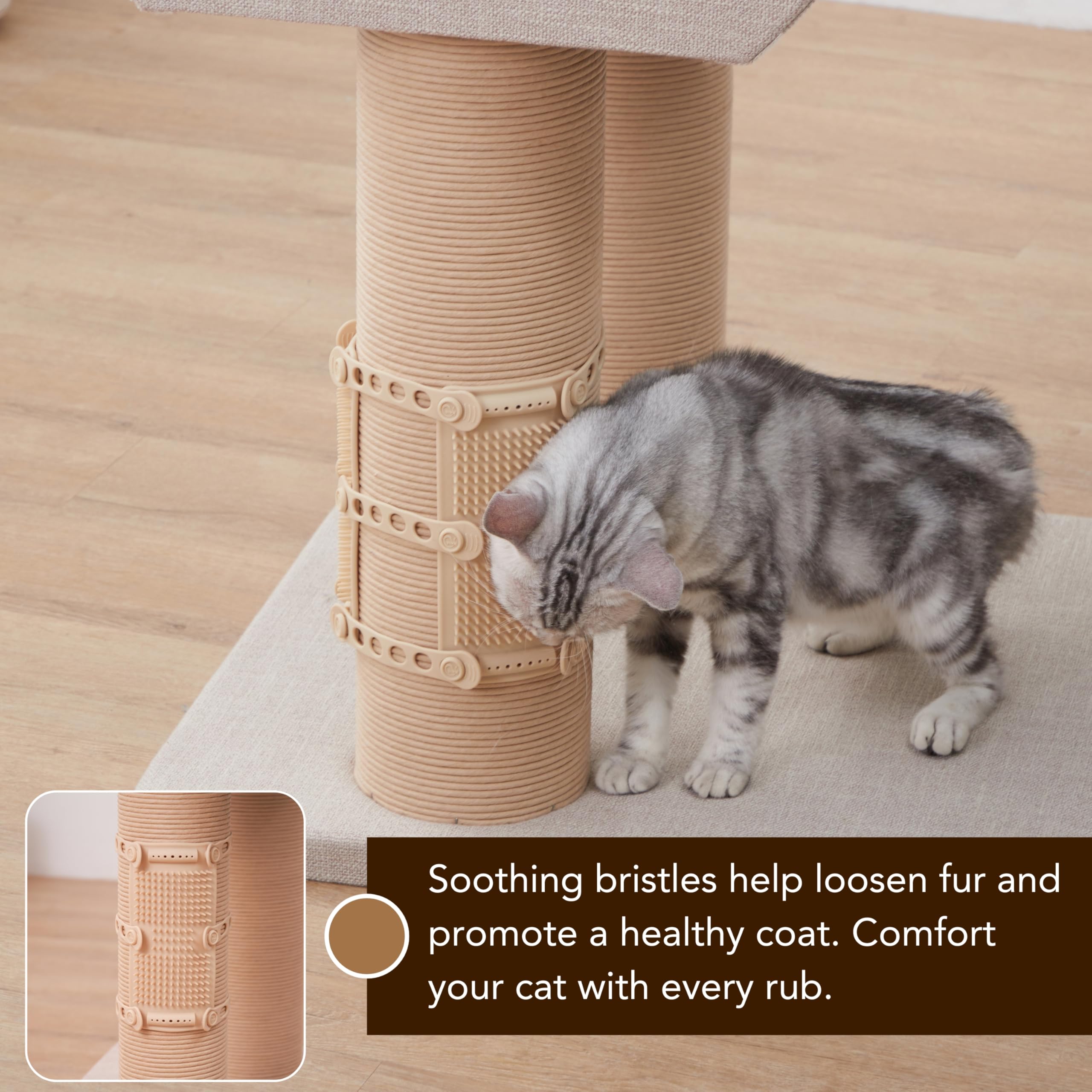PetPals Anywhere Cat Massager easy-clean silicone surface simplifies sanitizing after use.