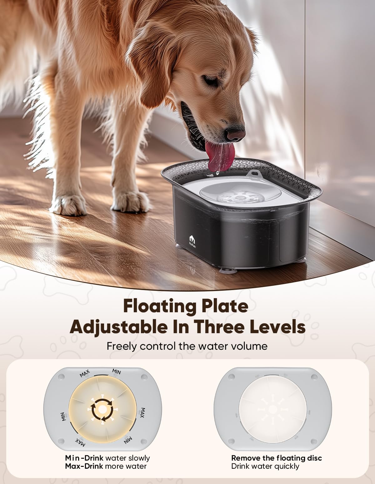 PETPATH center float removable for quick cleaning and maintenance.