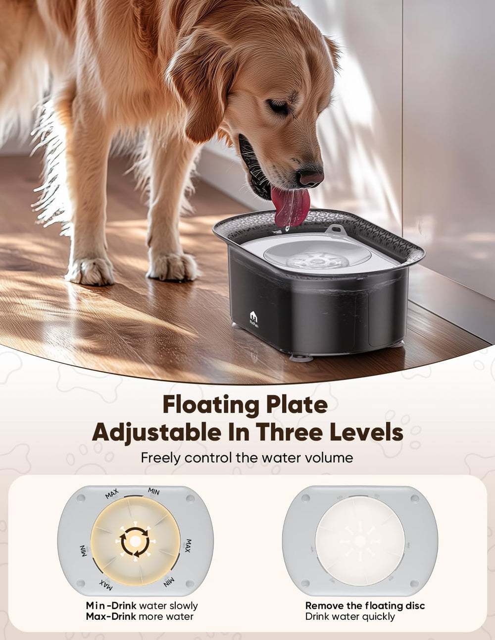PETPATH center float removable for quick cleaning and maintenance.