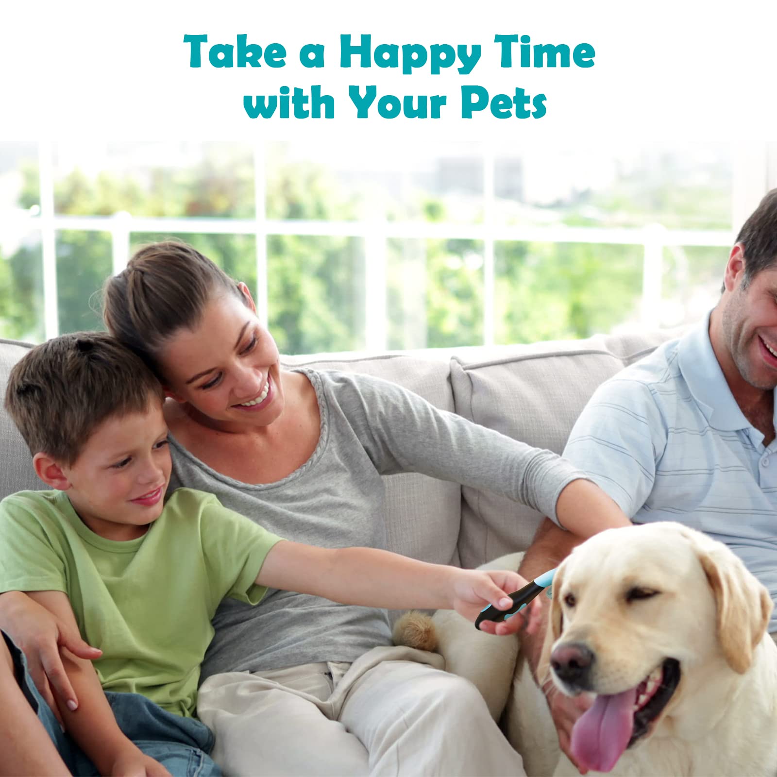 PetPawJOY Slicker Brush hand-held design for easy brushing