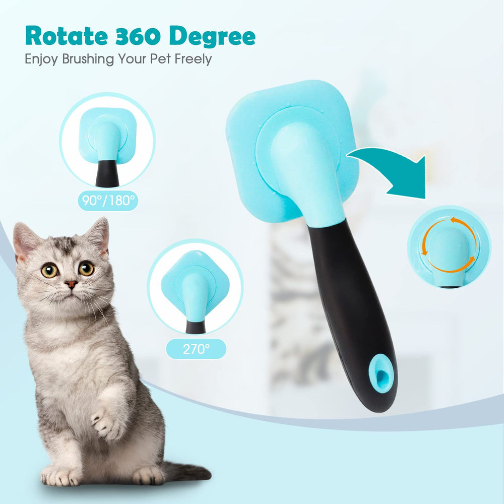 PetPawJOY Slicker Brush V shape massage mode for relaxing pets