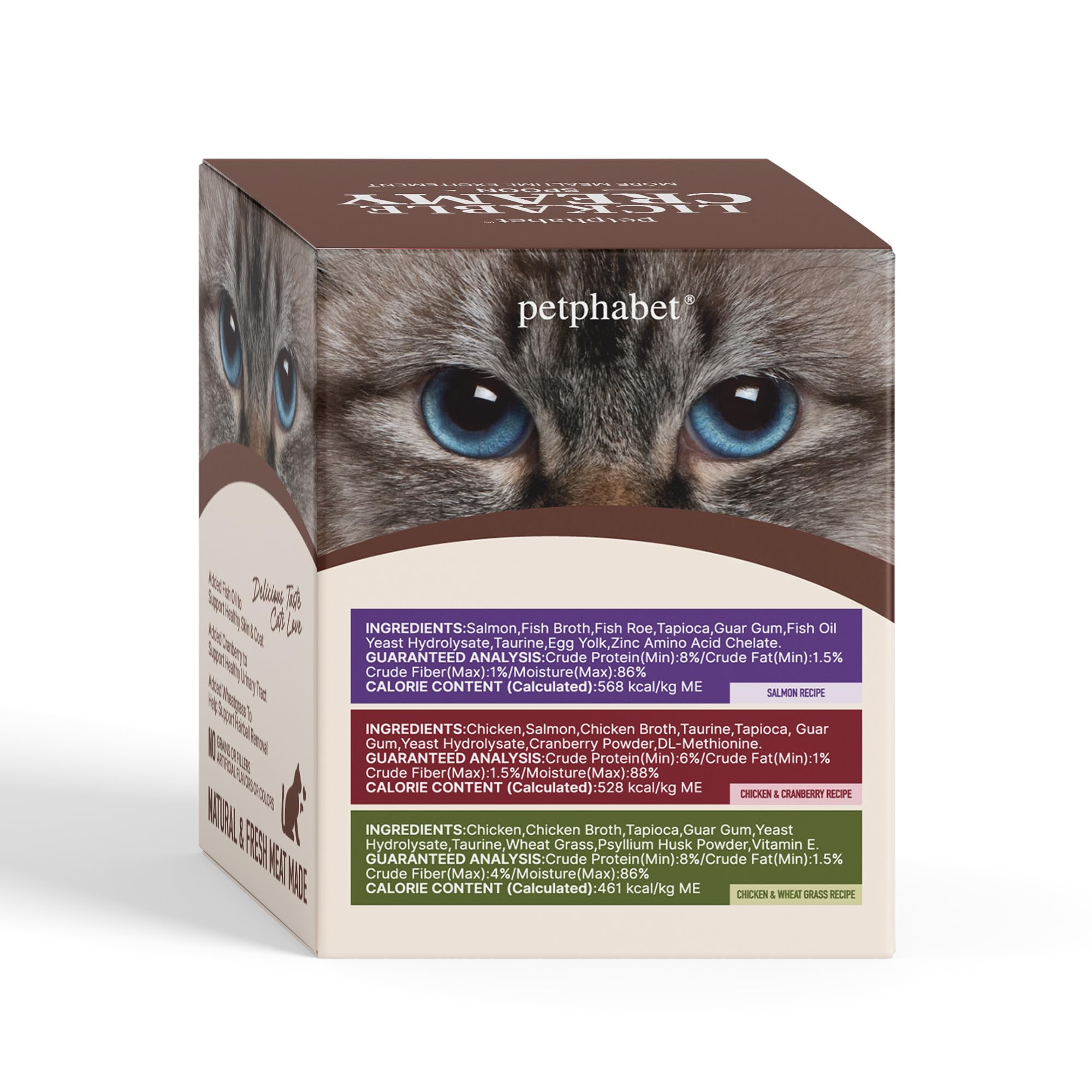 PETPHABET packaging shot shows 36-count kit for long-lasting treats.