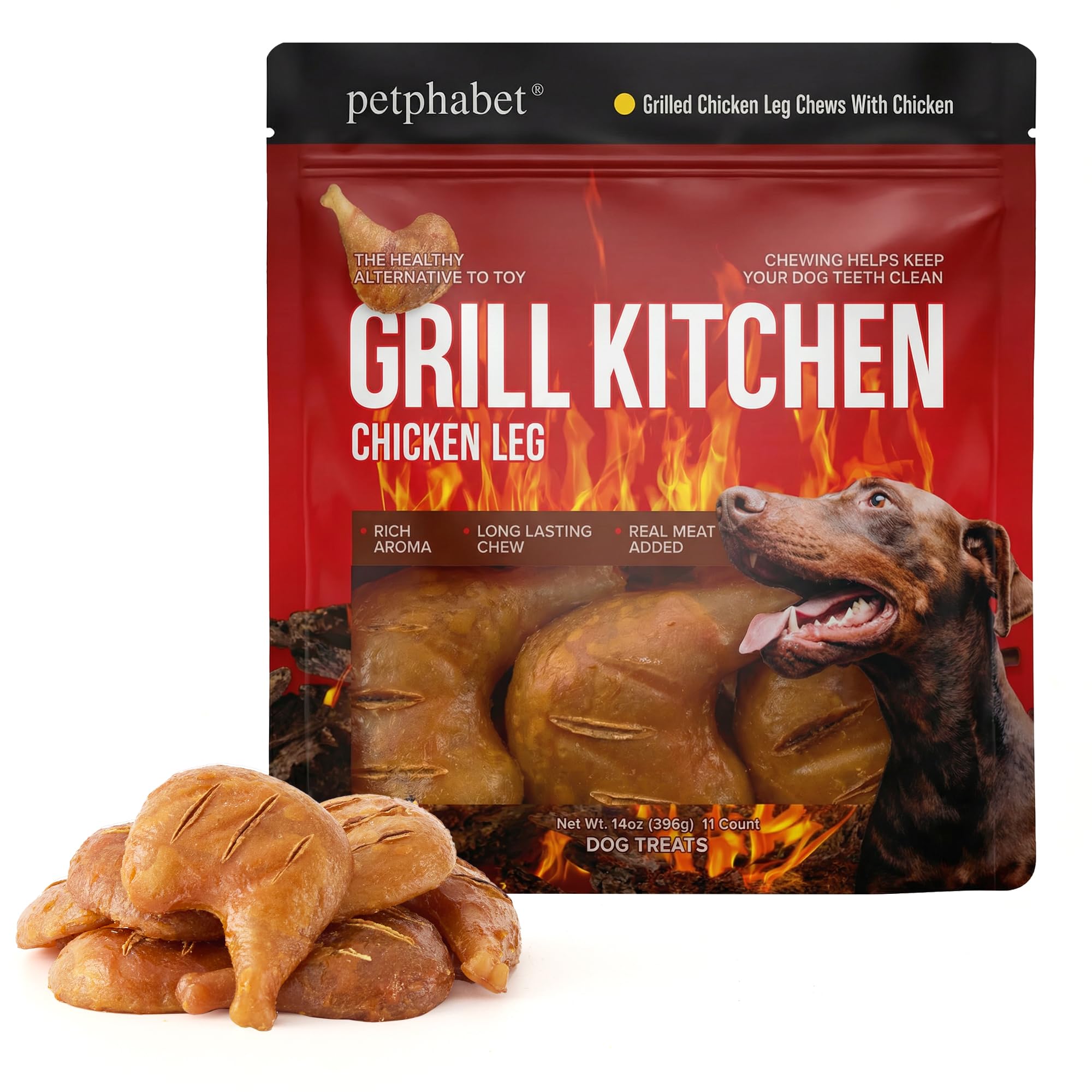 PETPHABET rawhide-free dog chew bones pack for safe, enjoyable treats.