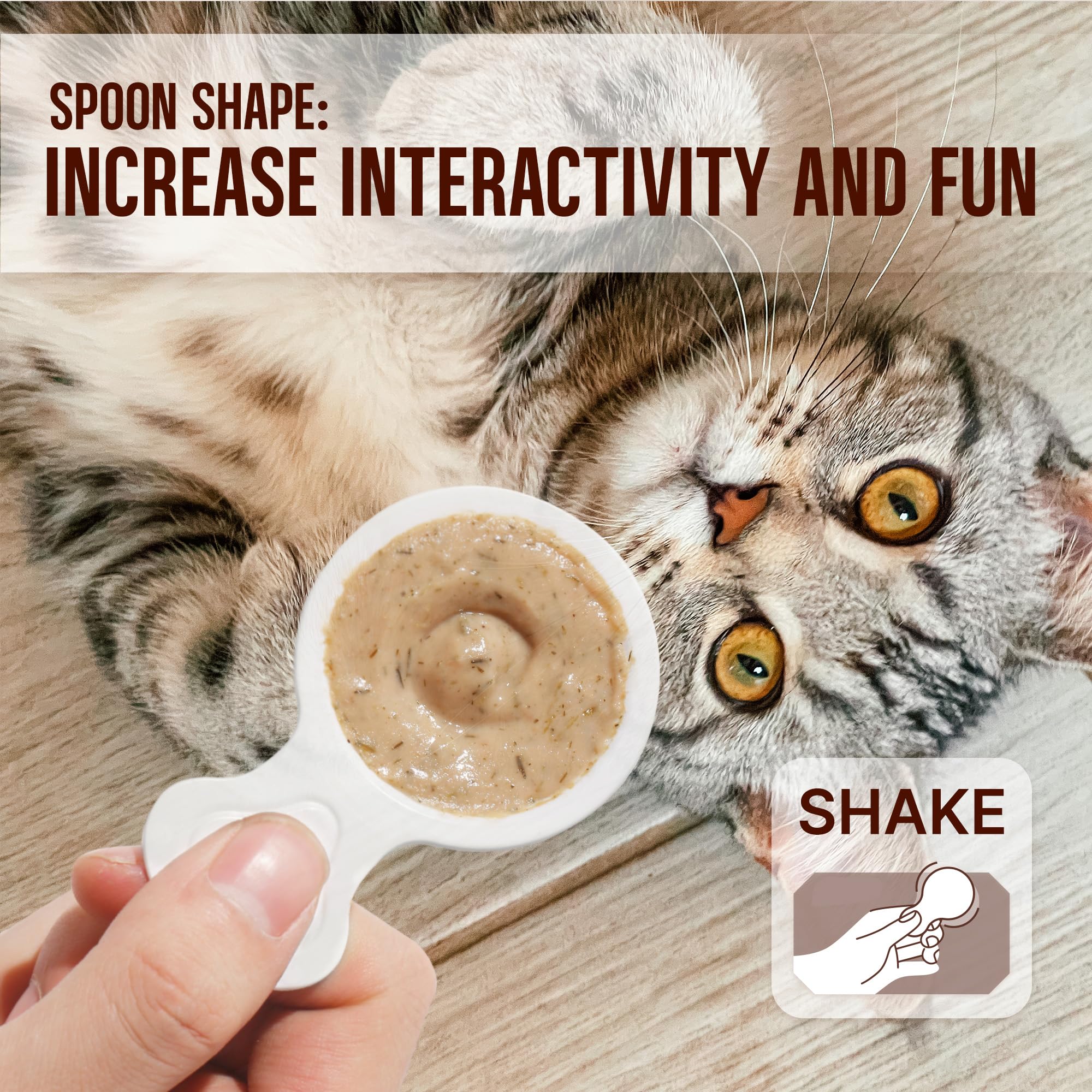 PETPHABET variety-pack spoon showcases three flavors for feline variety.