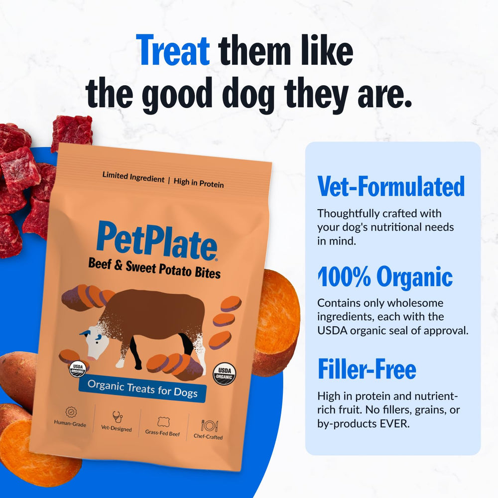 PetPlate bites offer a chewy texture and easy break for training.