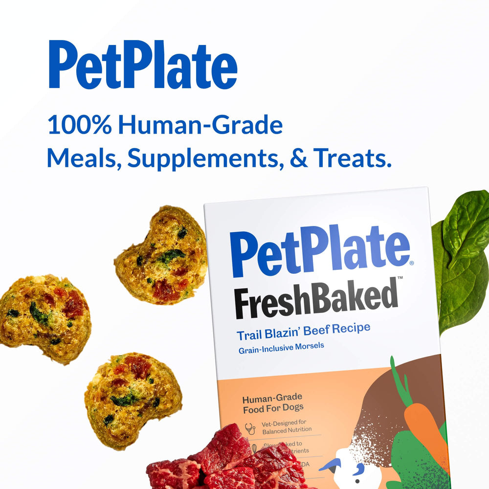 PetPlate Trail Blazin' Beef no fillers or by-products for clean nutrition