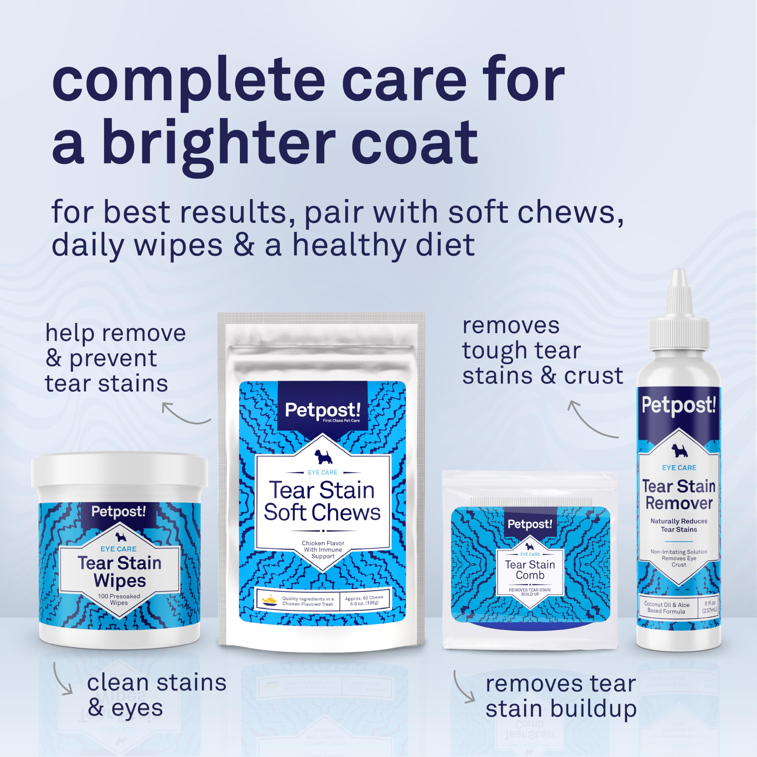 Petpost after-bath soft coat image conveys easy brushing and manageability.