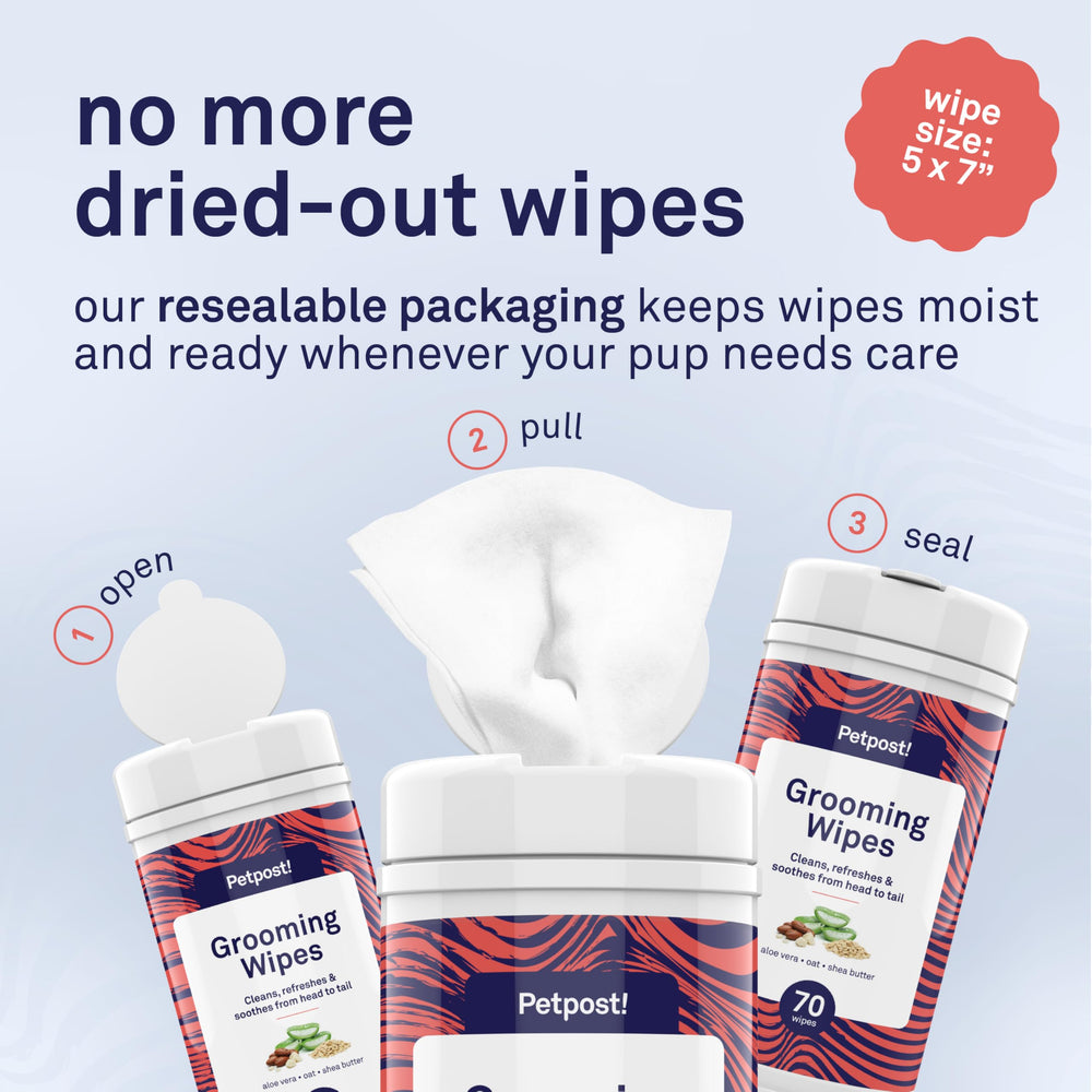 Petpost wipes refresh between baths after outdoor adventures