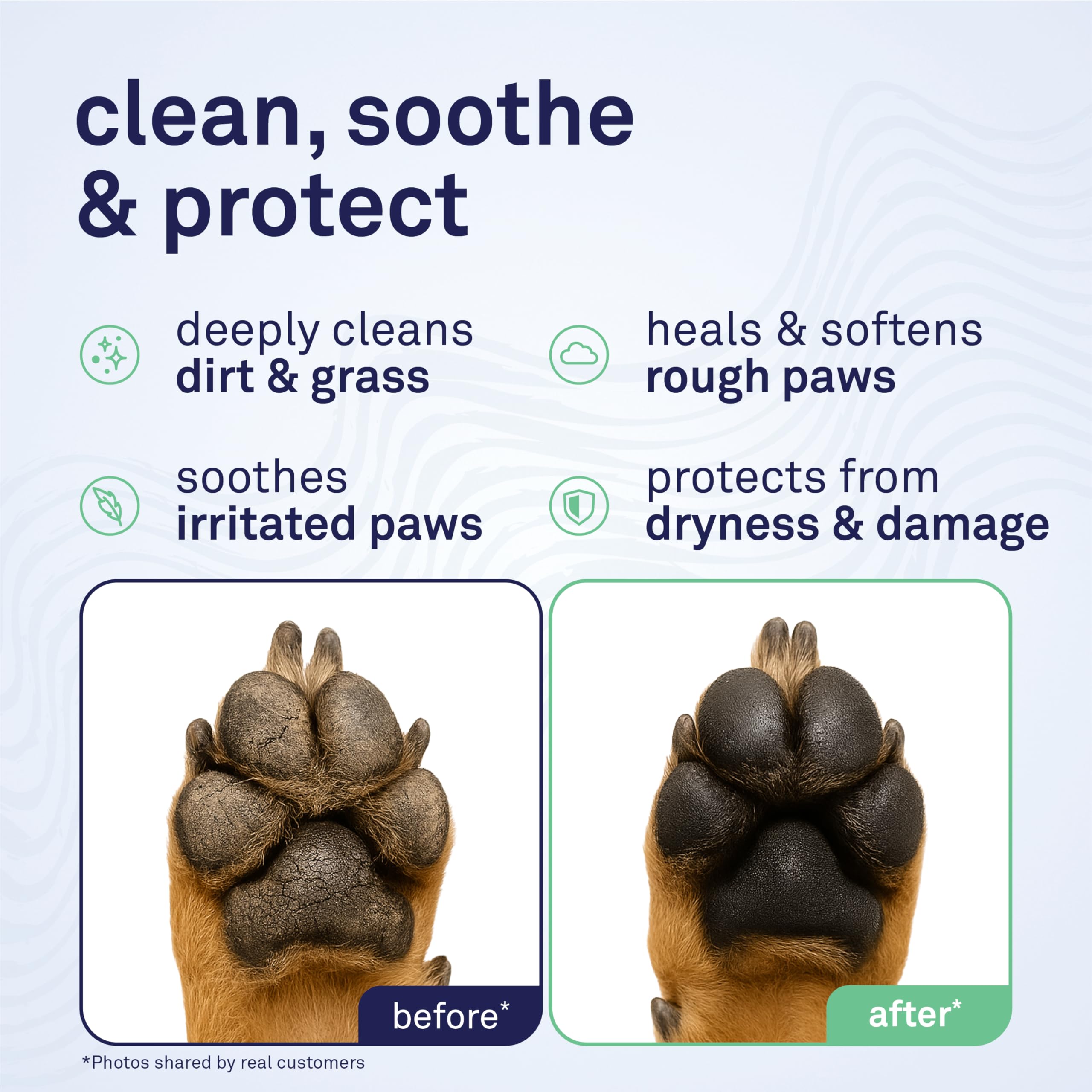 Petpost Large Paw Wipes close-up of ultra-soft cotton pads for gentle cleaning