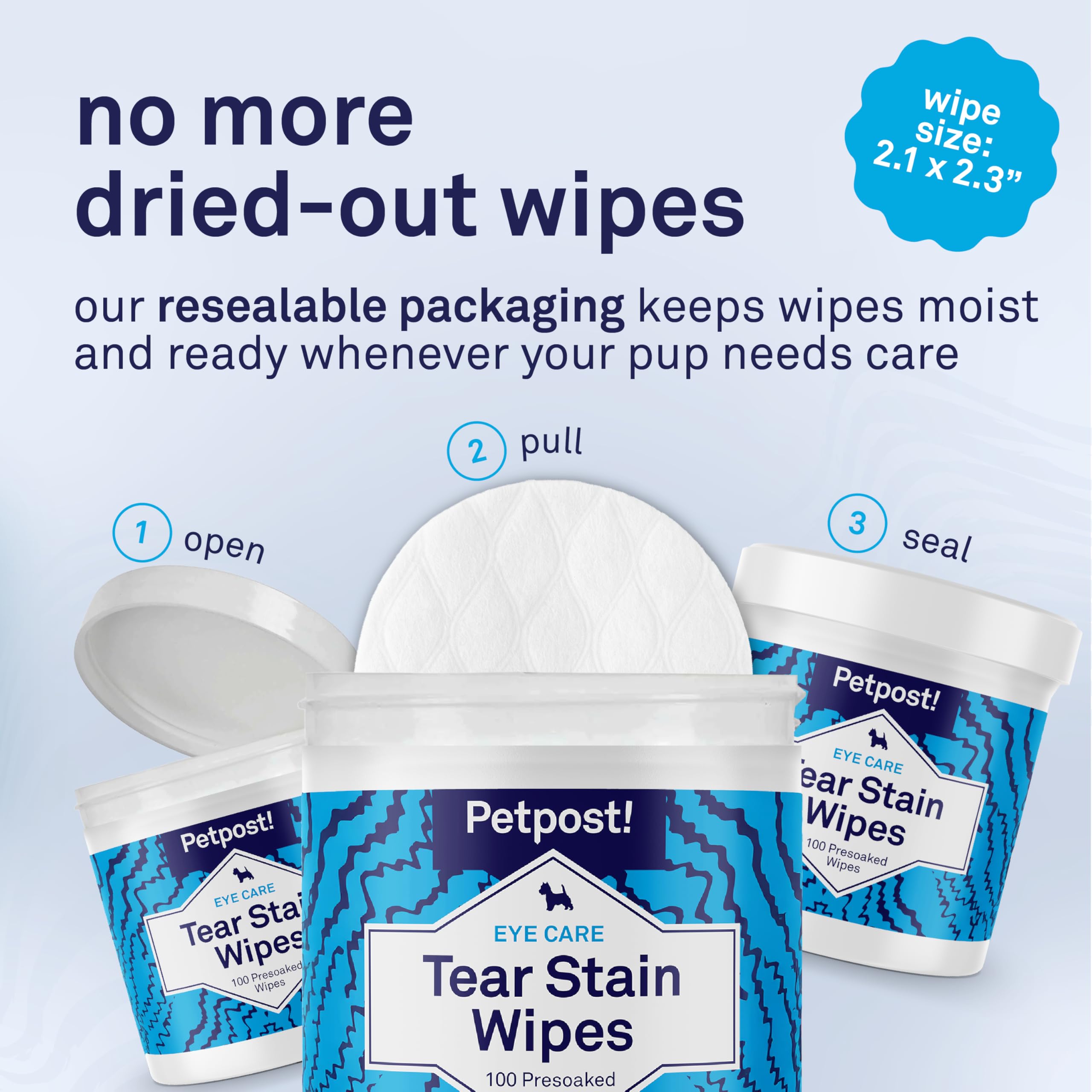 Petpost 2-1x2-3 inch pad for quick, mess-free cleaning.