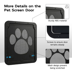 Pet Prime flap opening 12×14 inches provides roomy pet passage.