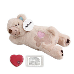 PetPrime dog plush heartbeat toy with comforting heartbeat for anxious dogs