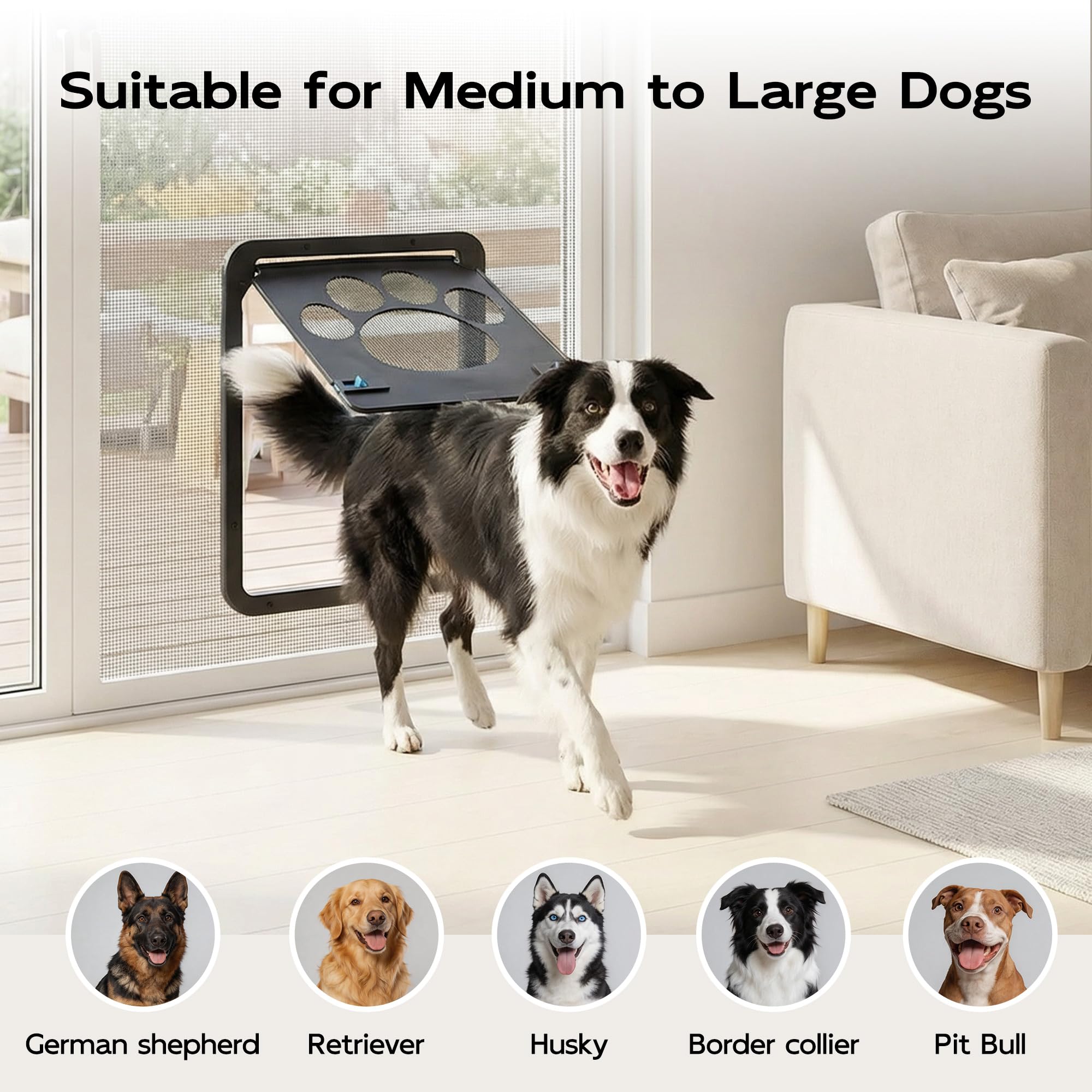 Pet Prime fit standard screen doors for broad compatibility.