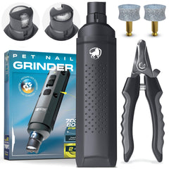 PETPROVED dog nail grinder in use with quiet operation for stress-free grooming.
