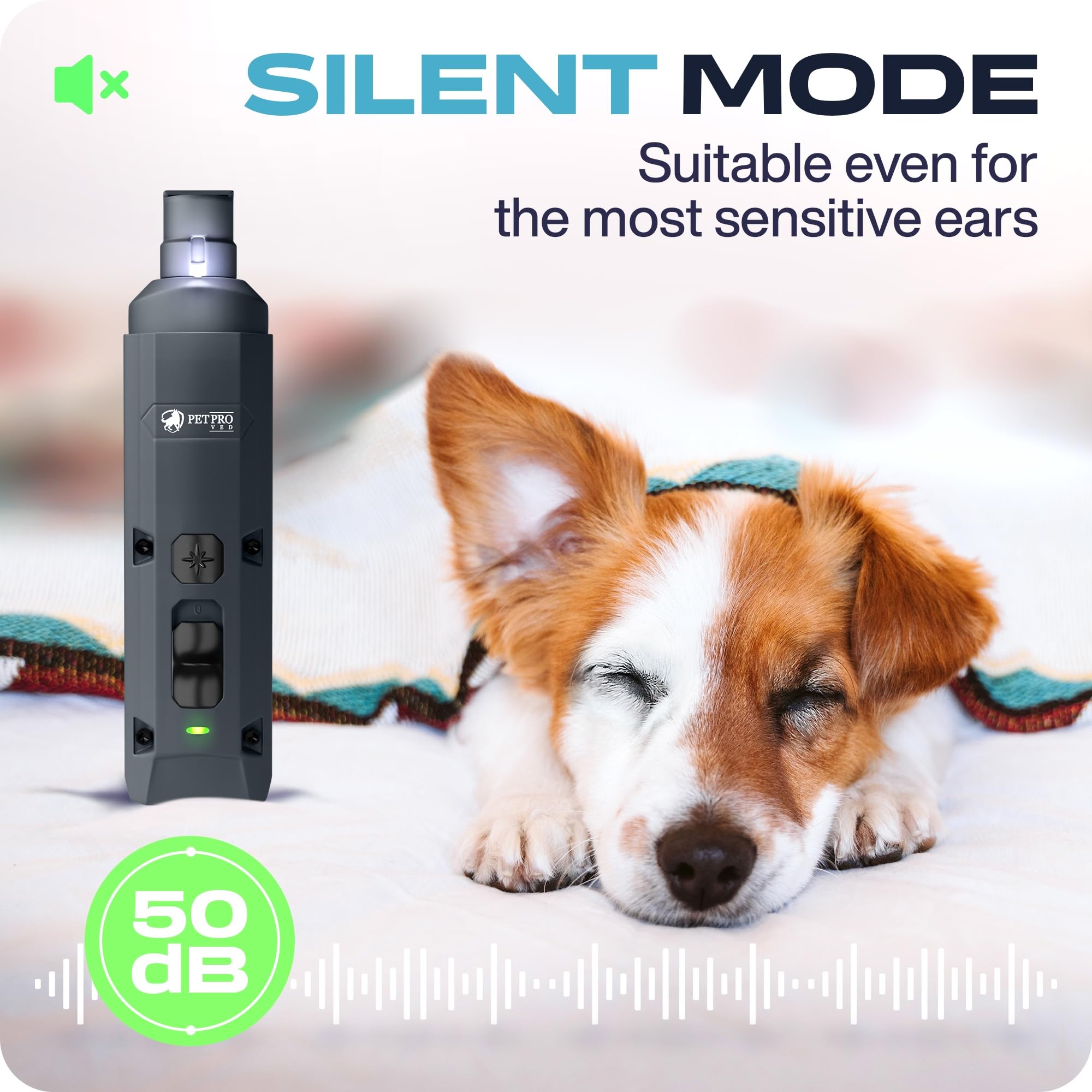 PETPROVED accessories include nail clipper and charging cable for complete grooming.