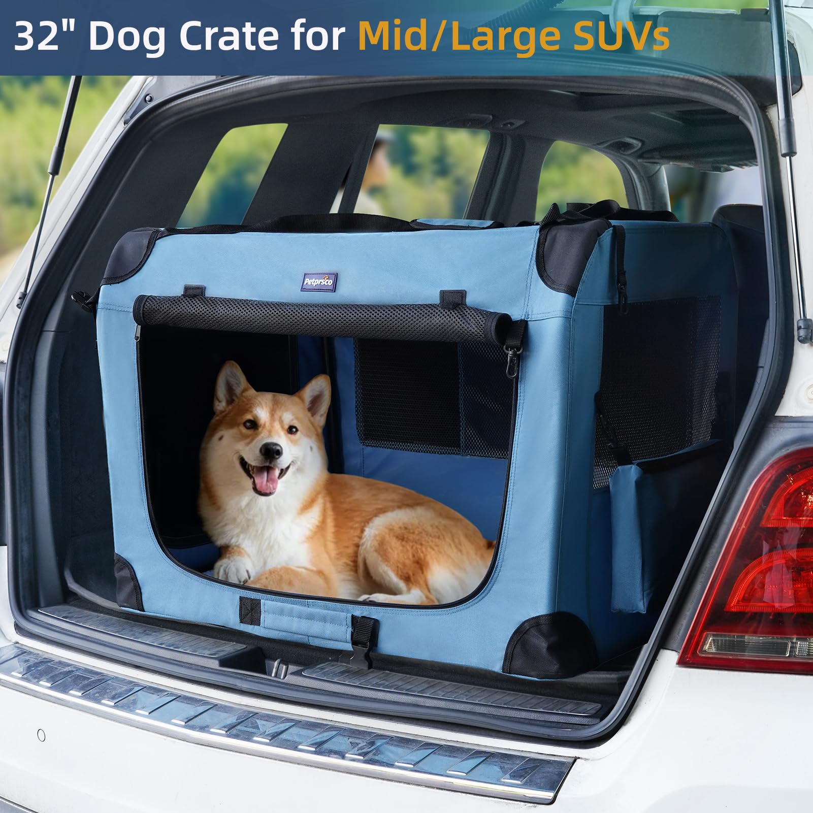 Petprsco crate soft mat washable for added comfort.