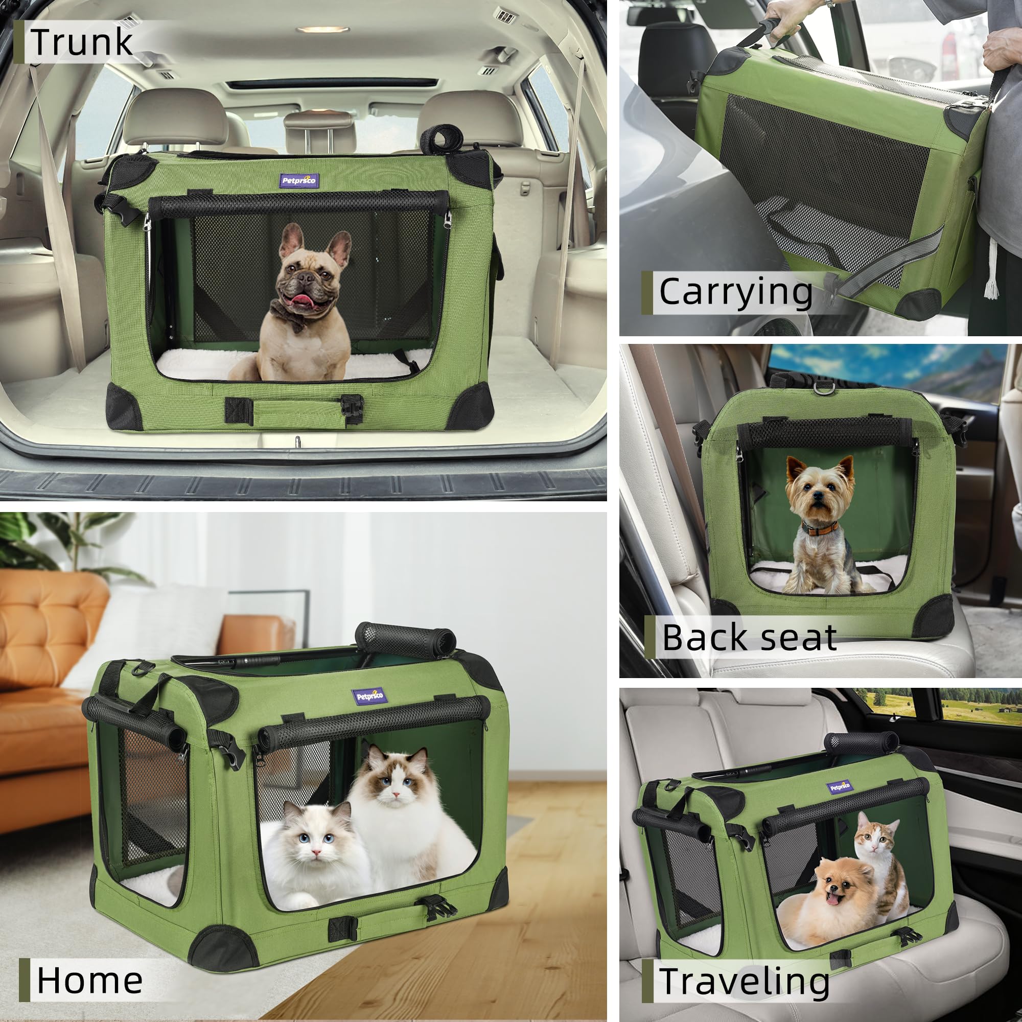 Petprsco foldable travel bowl stored inside for meals.