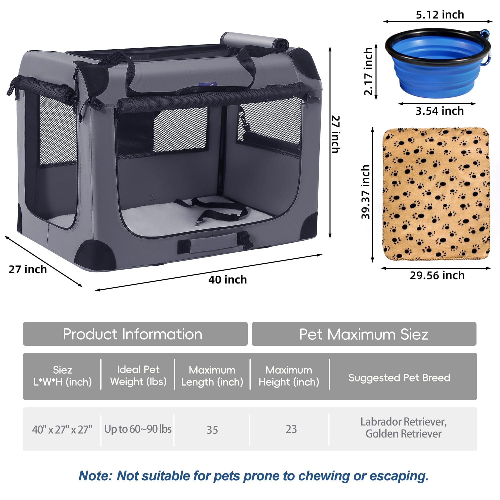 Petprsco triple-door design provides easy access and ventilation.