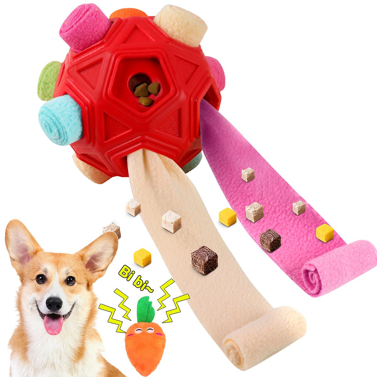 Petration Dog Snuffle Ball in action encouraging sniffing and treat discovery