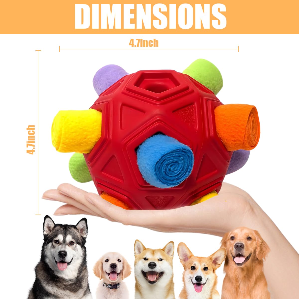 Petration Dog Snuffle Ball sniffing snacks hidden boosts curiosity and reward seeking.