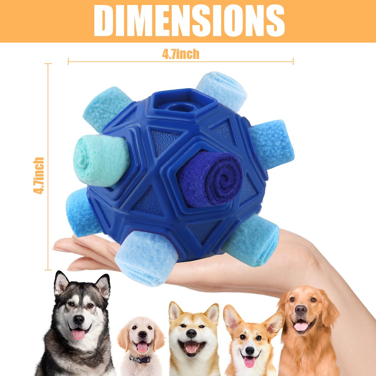 Petration slow-feeding snuffle ball promotes mindful eating and curiosity.