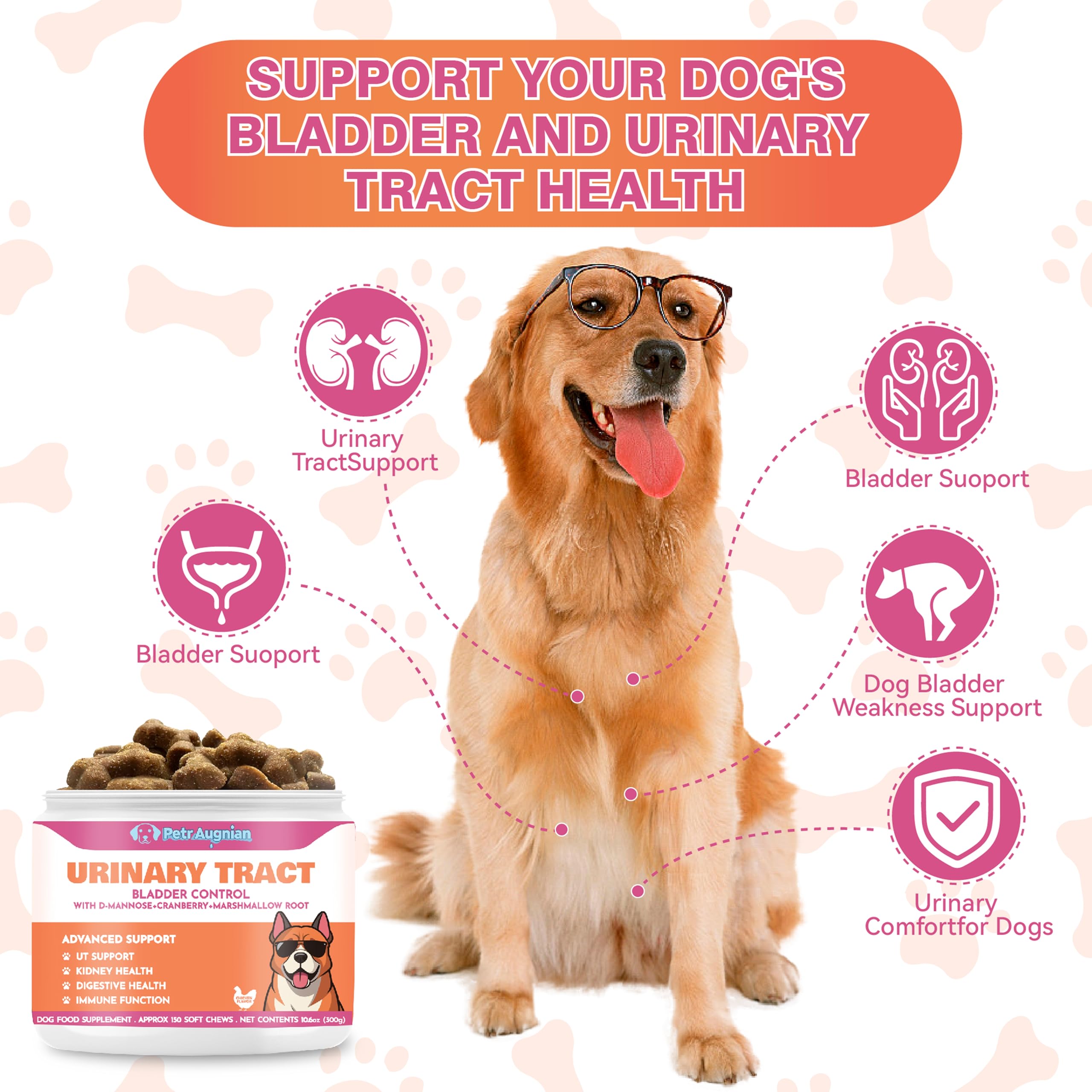 PetrAugnian chicken-flavor dog chews aid easy dosing