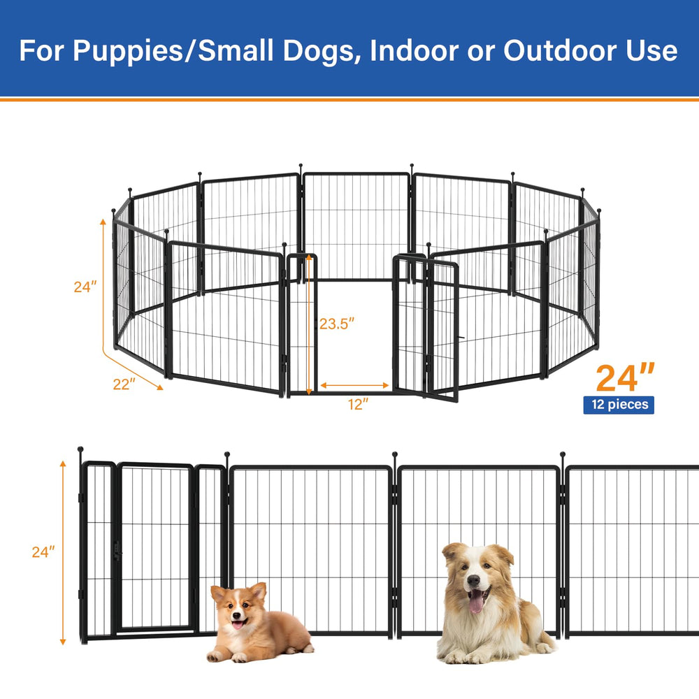 PETREEK dog playpen rounded-stake-tops protect paws during play