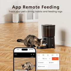 Petrice automatic feeder 1080p video provides clear pet visibility day and night.