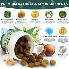 Petrivium chews with flaxseed neem and rosemary for natural skin support