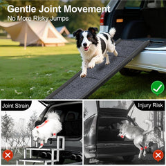 PetRuna dog ramp folded compactly for easy home storage.