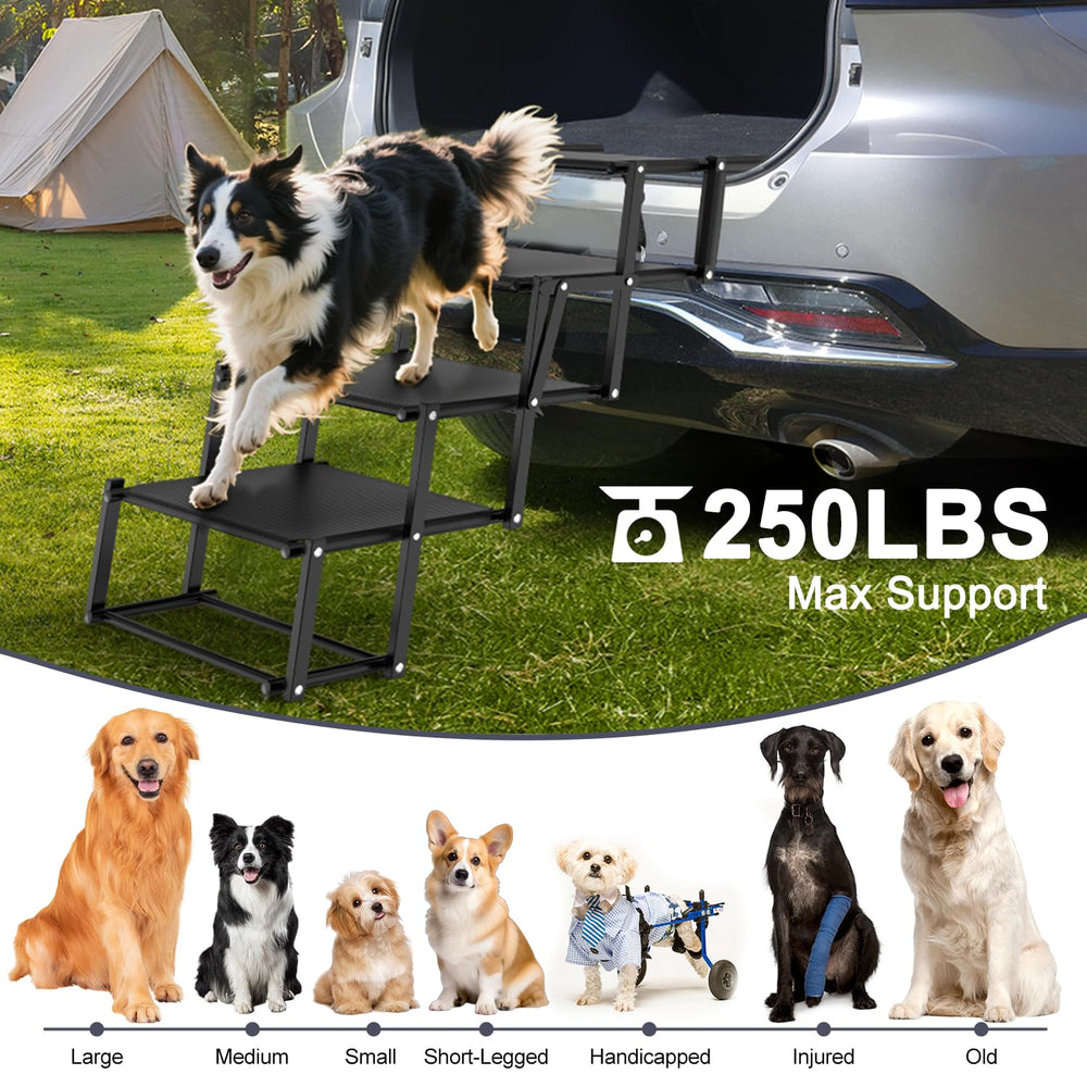 PetRuna non-slip surface keeps large dogs steady on climbs.
