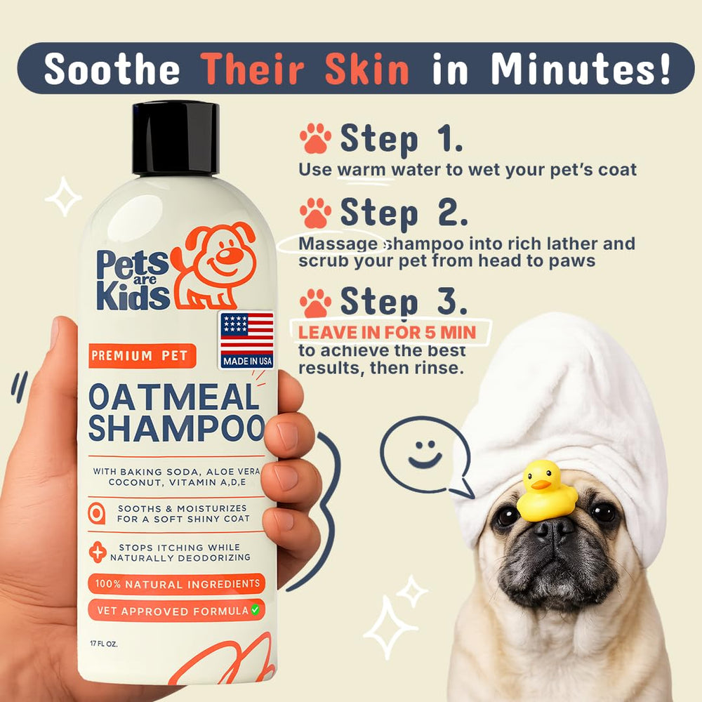 Made in USA seal and Pets Are Kids Too bottle.
