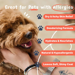 Oatmeal and coconut ingredients shown in Pets Are Kids Too formula.