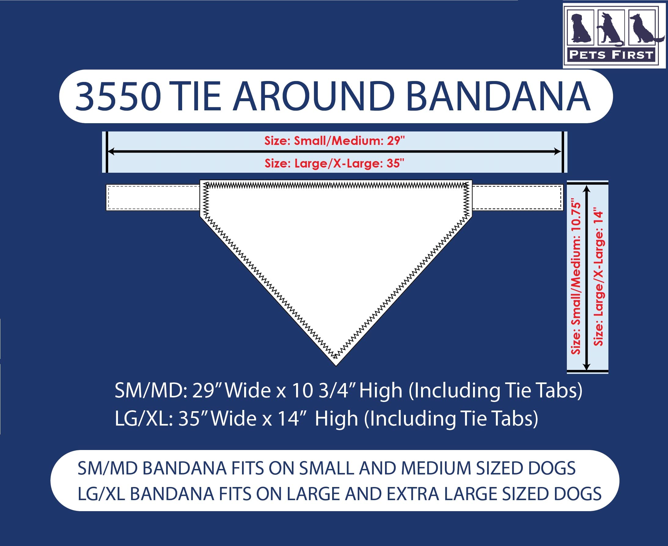 Detailed embroidery highlights team pride on the Pets First Colorado Avalanche bandana.