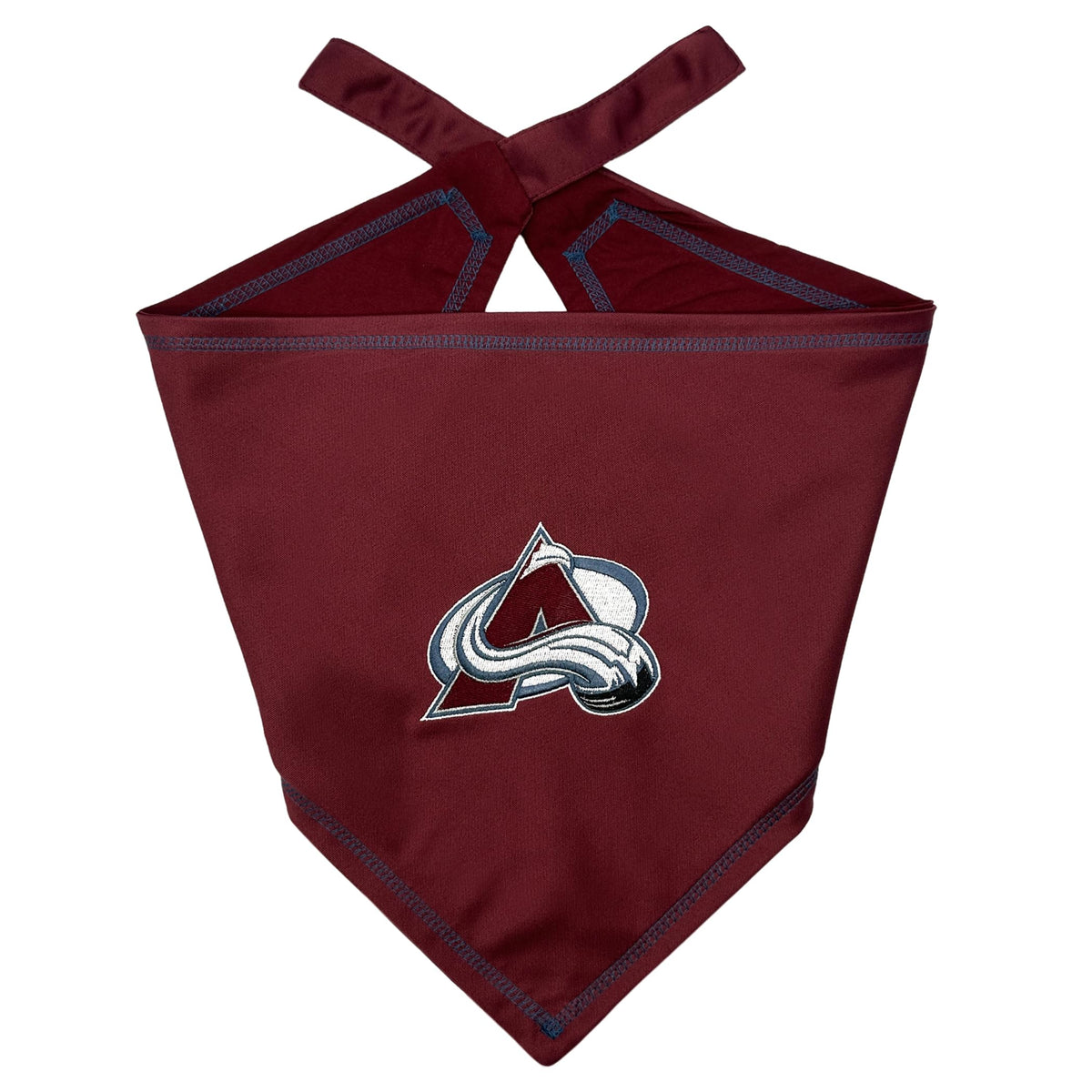 Pets First Colorado Avalanche bandana with logo embroidery for bold team pride.