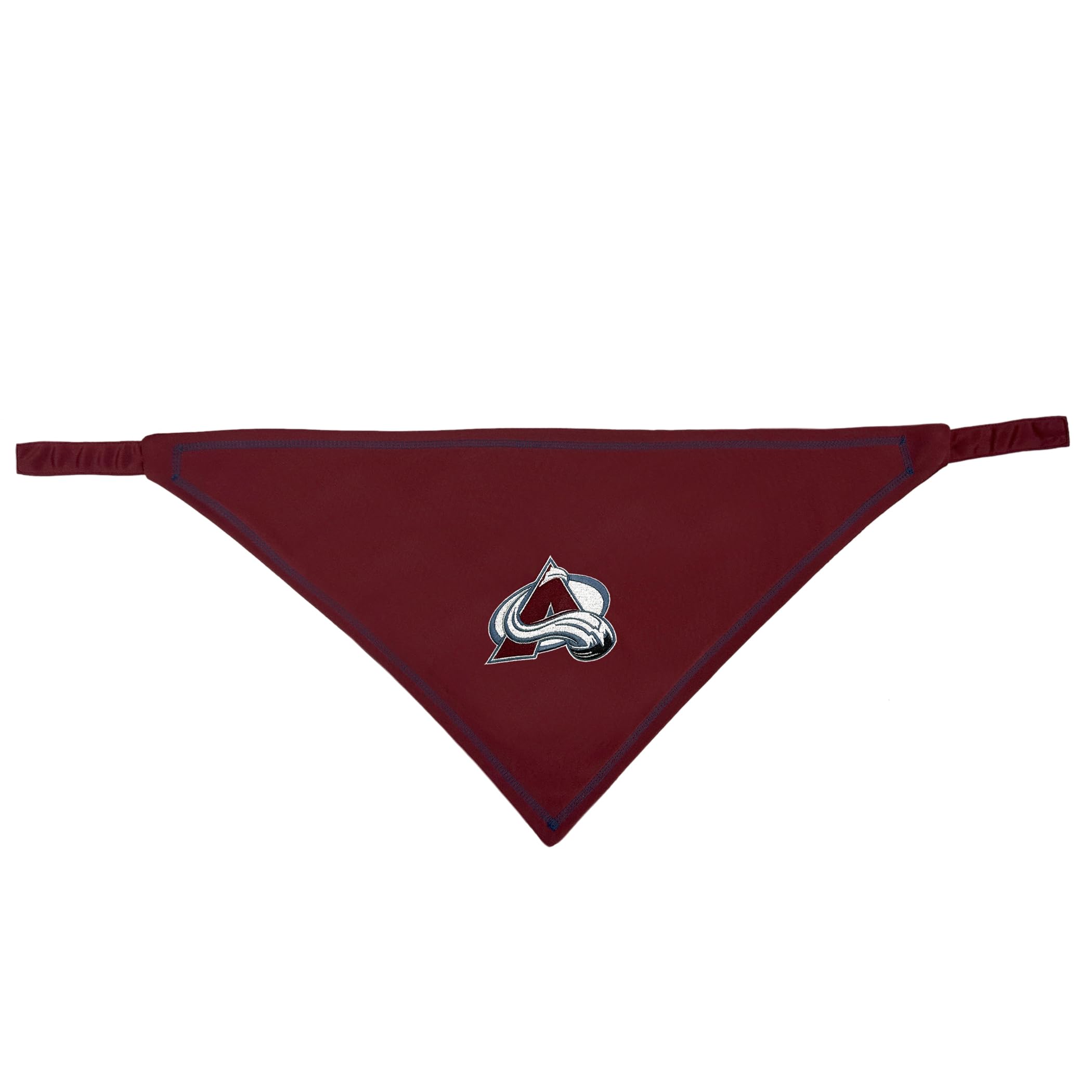 Pets First Colorado Avalanche bandana in wash-resistant fabric for easy care.