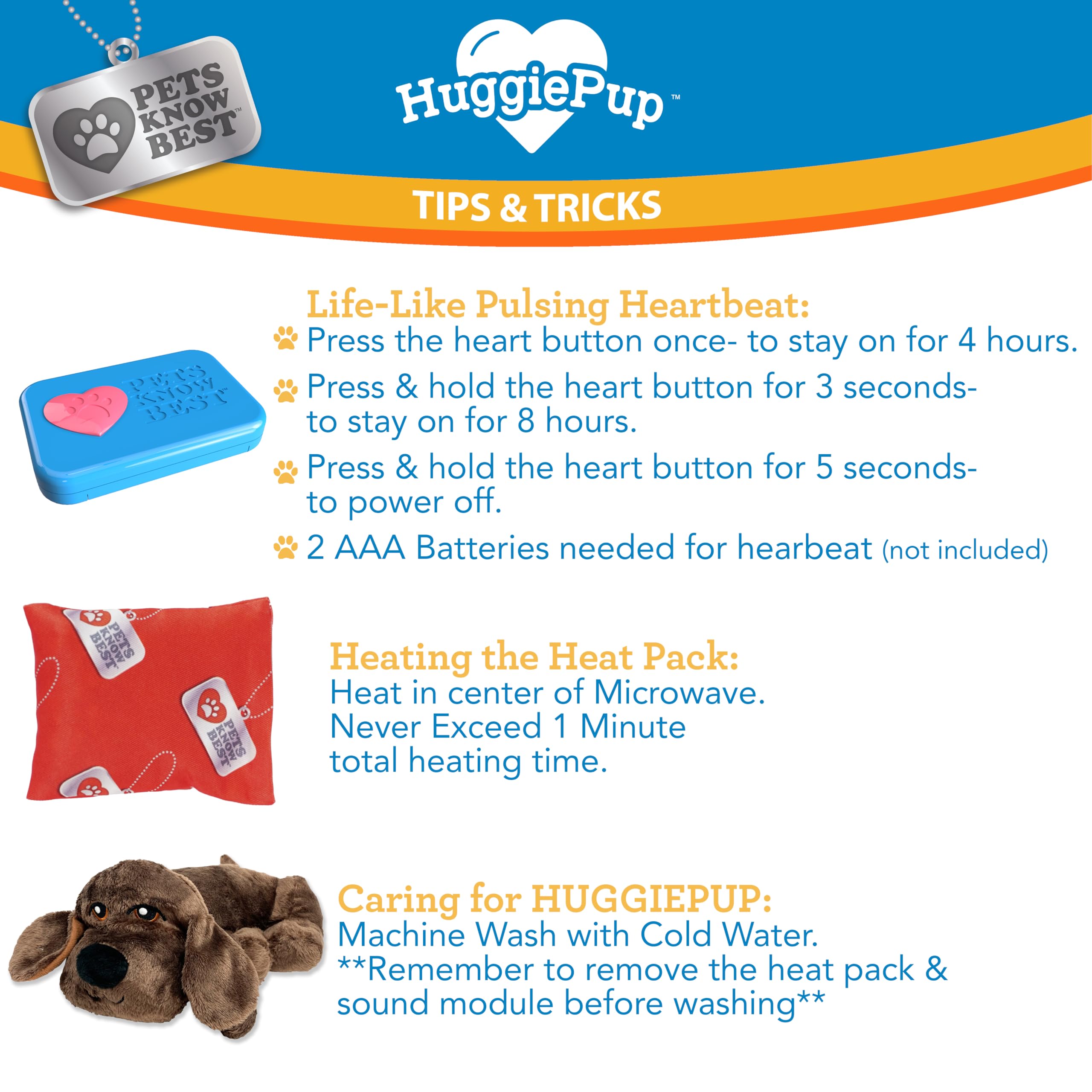 Pets Know Best HuggiePup chocolate plush invites cuddling and companionship.