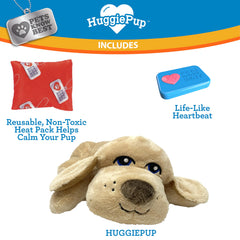 Crate training with HuggiePup supports calm focus and bonding.