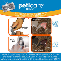 PetiCare precision cutting blade trims thick nails smoothly with control.