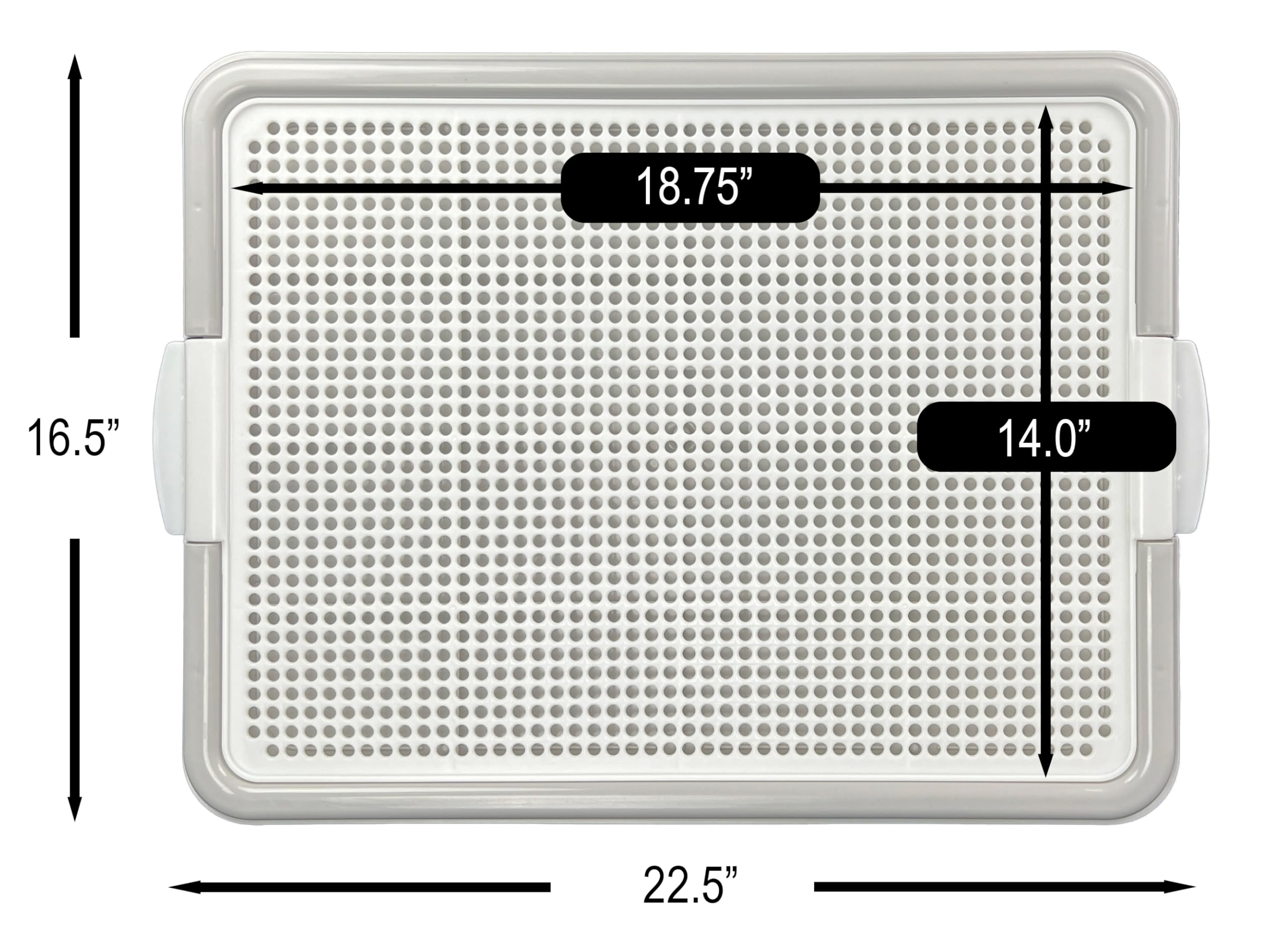 Pets-N-Me gray pee pad holder with detachable mesh for easy cleaning.