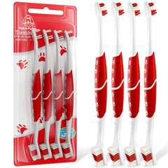 Pets & Pupps dual-head toothbrush in red pack for dogs and cats