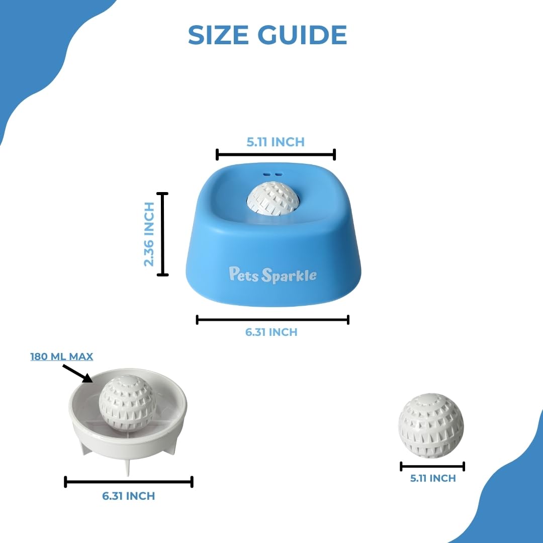 Pets Sparkle dishwasher-safe rubber material for quick cleaning