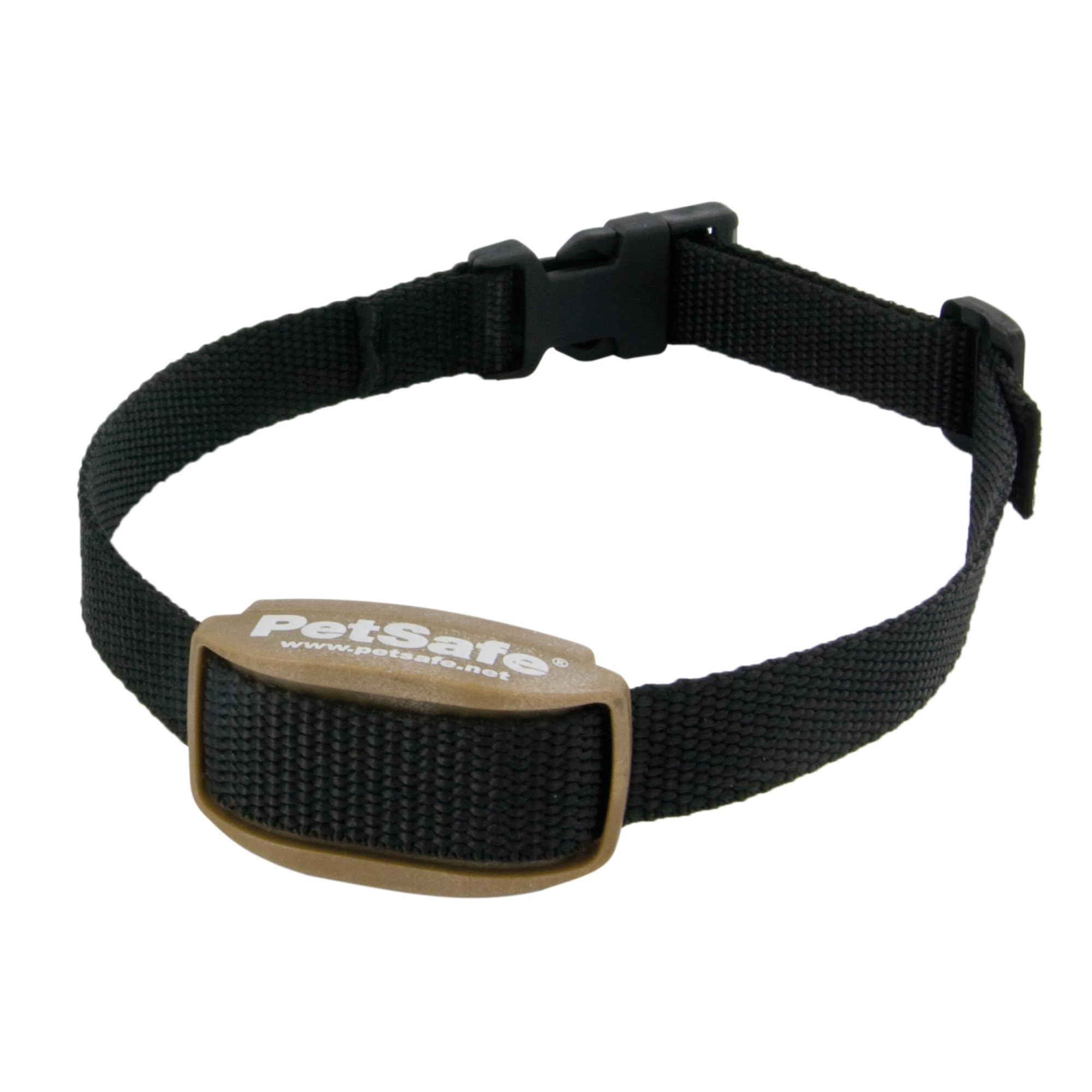 PetSafe Pawz Away extra receiver collar worn by a dog for boundary training at home