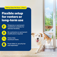 PetSafe adjustable height patio insert fits doors from 75 7/8 to 80 11/16 inches