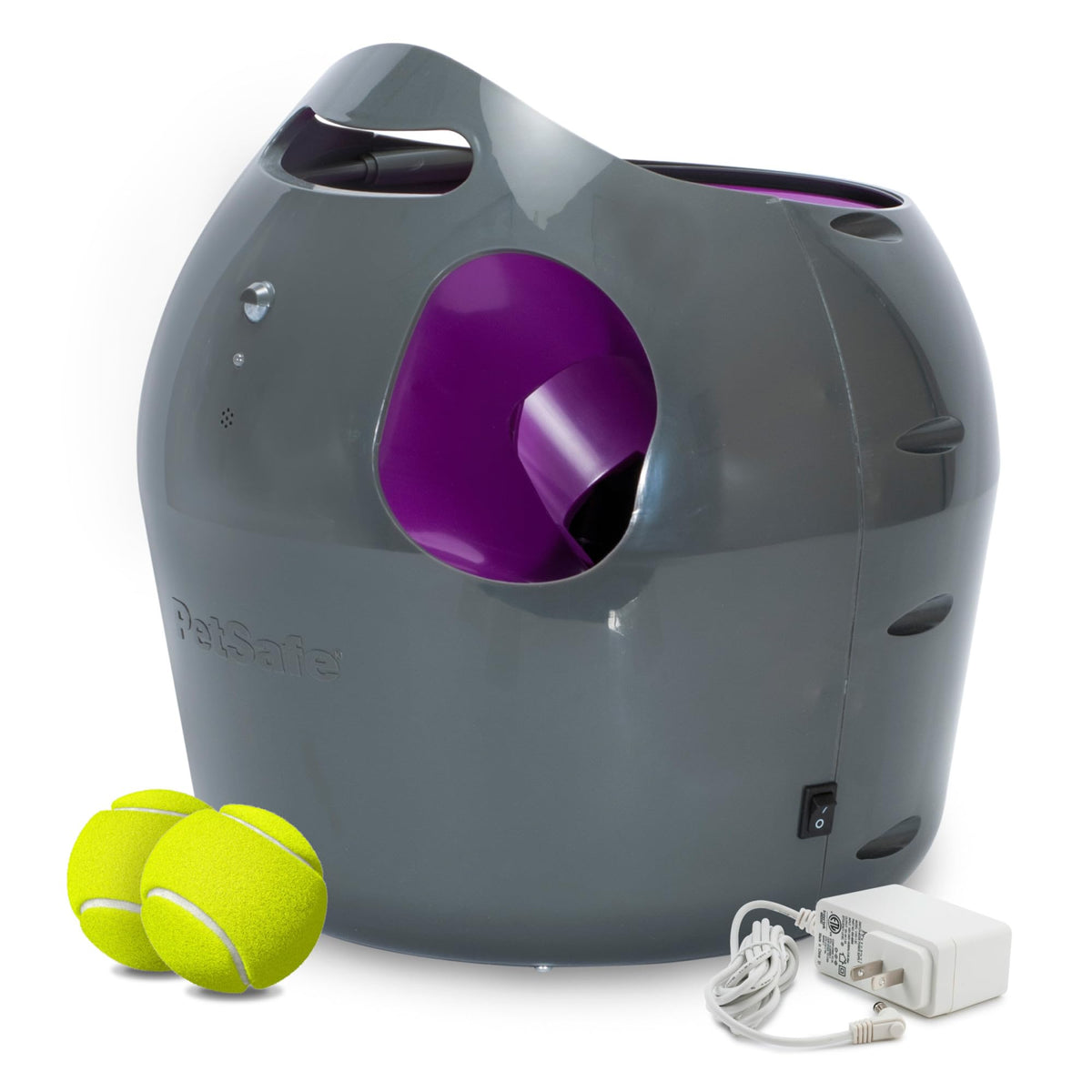 PetSafe Automatic Ball Launcher ready for outdoor play in the yard.
